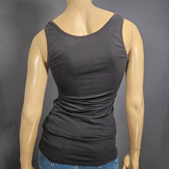 Y2K Parasuco Sequined Tank Top Size S Black Colorful Emo Indie Sleaze - Picture 7 of 9